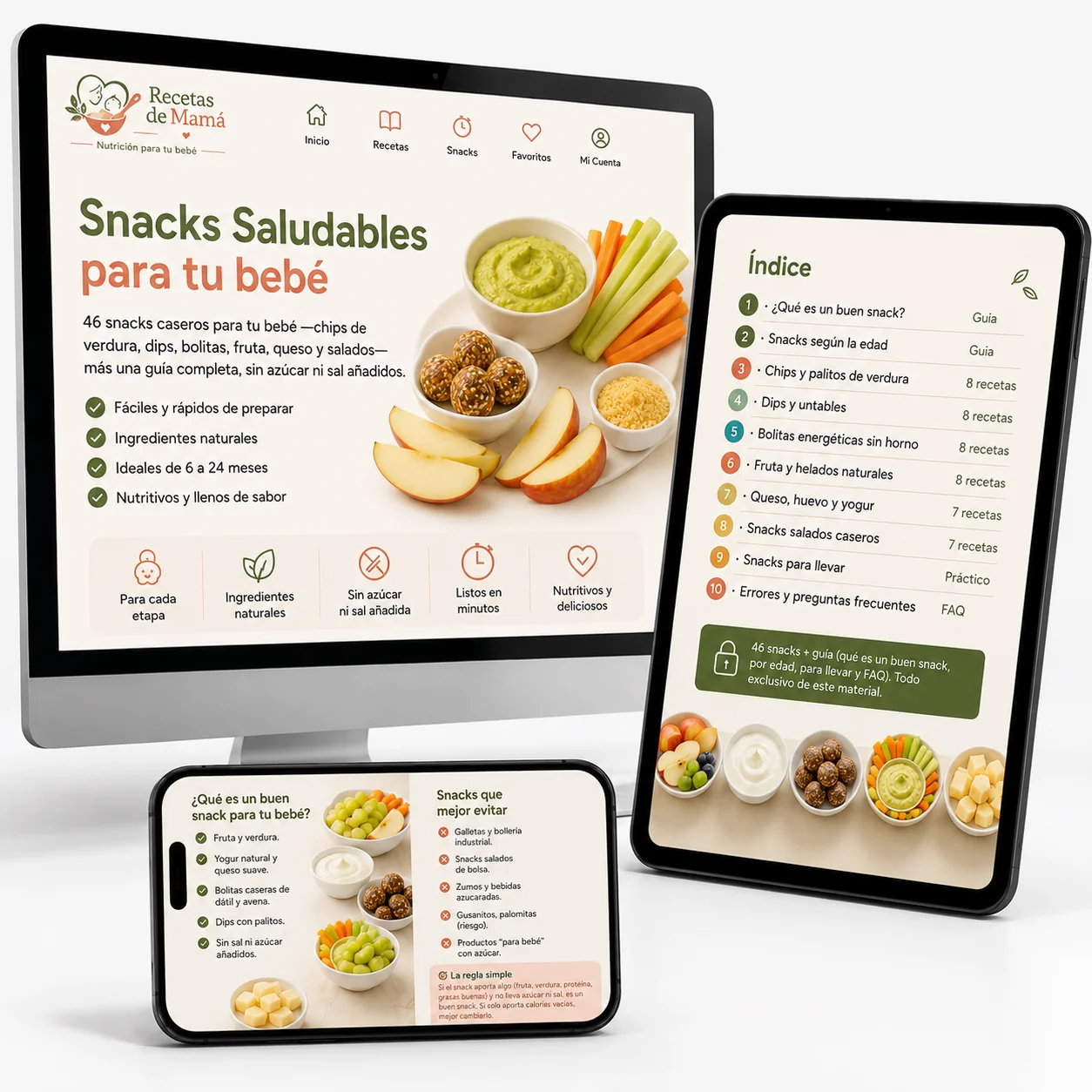 Bono 3 - Snacks Saludables | Recetas de Mamá