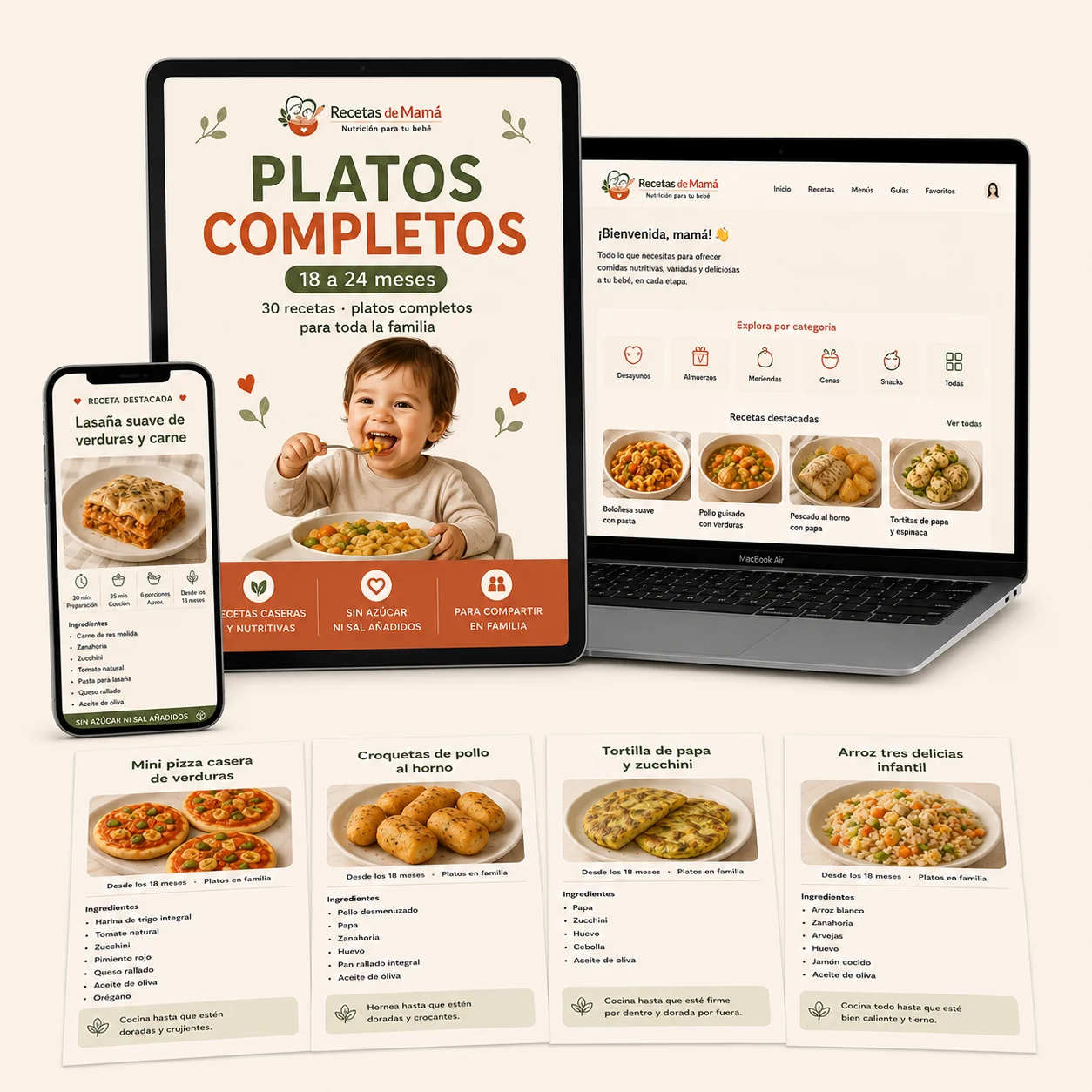 18 a 24 meses · Platos completos
